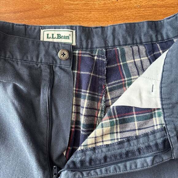 L.L. Bean Pants - L.L. Bean Women's Plaid Flannel-Lined Chino Pants Size 10